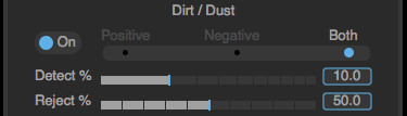 Digital Wet Gate's Dirt/Dust settings