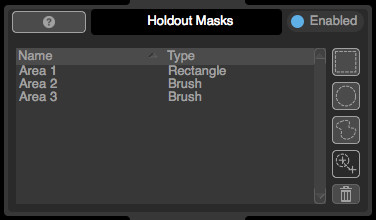 Digital Wet Gate's Holdout Masks settings